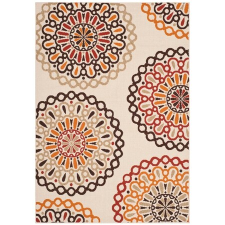 Safavieh 2 ft. x 3 ft. 7 in. Veranda Power Loomed Accent Area Rug Creme & Red VER092-0313-2